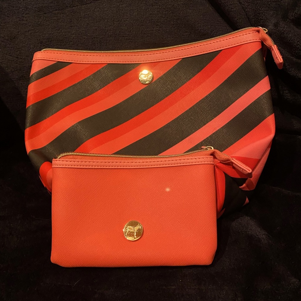Matching cosmetic bag with small pouch